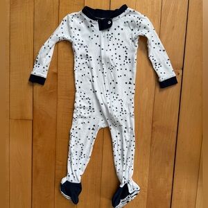Burt's Bees Zip Footie Stars Sz 12 mo